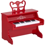 HOMCOM Tastiera Elettonica per bambini 3-6 anni con 25 tasti in ABS rosso