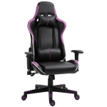 Vinsetto Poltrona Gaming con Altezza Schienale Regolabile Sedia da Ufficio Nera e Viola