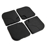 Outsunny Set 4pz Base per Ombrellone da Giardino in Plastica 50 × 50 × 7.5cm