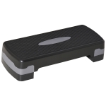 HOMCOM Step Fitness per Allenamento a Casa e Palestra, in PP con Altezza Regolabile 10cm e 15cm, 68x29cm Nero e Grigio