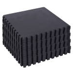 Homcom Tappeto Puzzle 32 Pezzi 63x63 cm in EVA Morbido Nero
