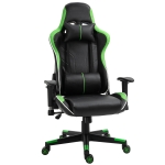 Vinsetto Poltrona Gaming con Altezza e Schienale Regolabile Sedia da Ufficio Nera e Verde