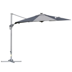 Outsunny Ombrellone a Braccio per Esterno Giardino Terrazza con Luci LED Grigio
