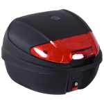 HOMCOM Bauletto Baule Universale Posteriore per Moto Scooter Motorini in PP 41 x 40 x 30 cm 30L Nero