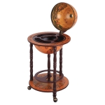 Homcom Minibar Mappamondo Globo Vintage Portabottiglie con 3 Ruote Ф44x87cm