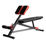 Homcom Panca Multifunzionale Regolabile per Allenamento Gambe Addome e Glutei Nero e Rosso