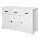 HOMCOM Credenza Shabby Chic Bianca in Legno per Soggiorno o Cucina 136x42.5x86cm