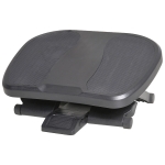 Homcom Pedana Poggiapiedi per Scrivania Antiscivolo con Altezza Regolabile 10-16.5cm Nero