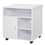 Support d'imprimante placard porte 3 niches + grand plateau panneaux particules