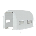 Outsunny Serra a Tunnel per Giardino e Orto 2 Porte, Acciaio e Copertura in PE 3x2x1.9m