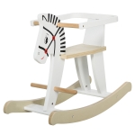 HOMCOM Cavallo a Dondolo per bambini 1-3 anni in Legno - Bianco