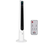 Ventilateur colonne tour oscillant 80 W avec télécommande blanc noir