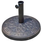 Outsunny Base per Ombrellone Rotonda in Resina, Marrone Φ44x33cm