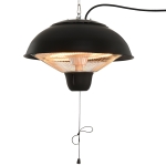 Outsunny Lampada Riscaldante Elettrica a Sospensione per Esterni con Illuminazione Led 1500W