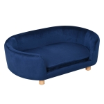 PawHut Cuccia da Interni, Divano per Gatti o Cani di Taglia Piccola e Media in Velluto Blu