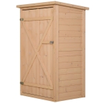Outsunny Capanno Attrezzi da Esterno in Legno Abete Impermeabile 75x56x115 cm