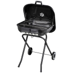 Outsunny Barbecue in Acciaio con Coperchio e Ruote Nero 57x70x86cm