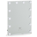 Homcom Specchio da Tavolo per Trucco e Make up con 12 Luci a LED Dimmerabili e Interruttore Touch