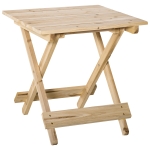 Outsunny Tavolino da Giardino o da Esterno Pieghevole e Portatile in Legno 50x50x51cm