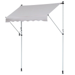 Outsunny Tenda da Sole a Bracci Telescopica con Manovella Metallo e Poliestere