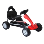 Homcom Go Kart a Pedali per Bambini 3-6Anni, Rosso