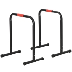 HomCom Parallele Fitness per il Potenziamento e la Tonificazione Muscolare in Tubi d'Acciaio, Altezza 73cm