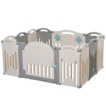 HOMCOM Recinto per Bambini 12 Pezzi Pieghevole Design a Incastro Gicattoli 108x133x58cm