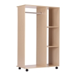 Homcom Mobile Aperto con Stand Appendiabiti e 3 Ripiani 80 x 40 x 128cm