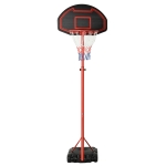 Homcom Canestro Portatile per Bambini con Altezza Regolabile e Base da Riempire in Acciaio e Nylon