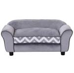 PawHut Canapé pour Chien ou Chat Gris 74 x 41 x 33 cm