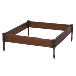 Outsunny Letto per Orto in HDPE Fioriera da Esterno per Piante e Verdure Marrone