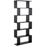 Homcom Bibliothèque Zig Zag Design Moderne 6 Niveaux 80 x 23 x 192 cm