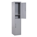 Vinsetto Dulapior Haine din Otel 4 Rafturi 2 Usi cu Inchidere de Siguranta, Gri, 38x46x180cm
