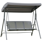 Outsunny Leagan 3 Locuri cu Baldachin in Otel si Tesatura in Poliester, Gri, 178x111x155cm