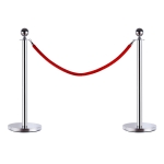 HomCom Coloane Separeu coada Linie di Demarcatie Banda Rosie, in Otel Inox, Ф32x95cm