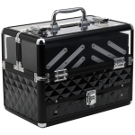 Homcom Valiza Make Up Profesionala cu Truse Detasabile Rama din Aluminiu 30x18.5x22cm