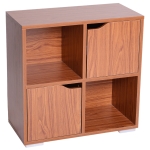 HOMCOM Mobilier Librarie cu 4 Compartimente si Panouri Particule 60x 29 x60cm
