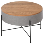 HOMCOM Masuta pentru Salon de Cafea rotunda industriala functie stocaj Ф60 x 40cm