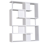 Homcom Mobilier cu Rafturi Librarie 5 Niveluri in Lemn, Alb, 120x28.6x160cm