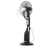 HOMCOM Ventilator Oscilant Reglabil cu Nebulizator 3 moduri si cronometru , Ф44.5x120cm Negru