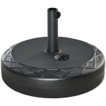 Outsunny Baza pentru umbrela rotunda Φ55cm din plastic de 30kg pentru stalpi de 38-48mm negru