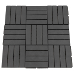 Outsunny Set 9 Caramizi de Cuplat pentru Terasa 30x30x2cm, 0.81 mq, Negru