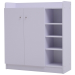 HomCom pantofar cu rafturi, 83x30x90cm, alb