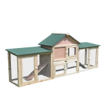 PawHut cusca iepuri, 210x45.5x84.5 cm, lemn