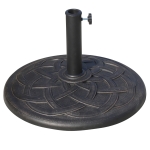 Outsunny Baza pentru Umbrela din Rasina 19 kg cu Decoratiuni si Cuplaj, Rezistenta la Rugina, Φ54.5cm, Bronz