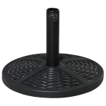 Outsunny Baza pentru umbrela rotunda efect ratan Φ45cm, greutate 9.5kg pentru gradina si terasa, negru