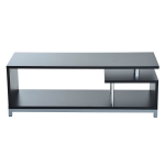 HomCom Mobilier TV din Lemn, Negru, 114x40x40.5cm