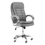 Vinsetto Lumbar Support Adjustable Height Office Chair Rock 360° Rolling Gray