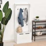 HomCom cuier haine, dulap inclus, 71,5x39,5x170cm, alb