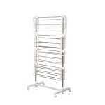 HomCom, uscator de rufe reglabil, (80-142)x55x172 cm, argintiu